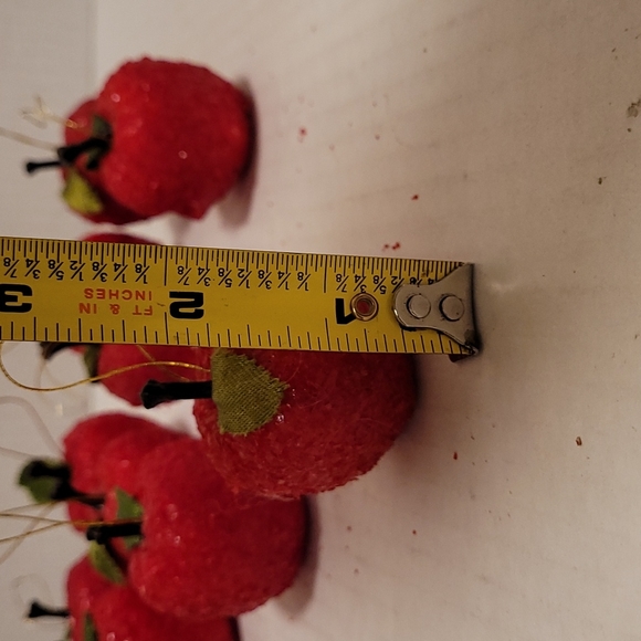 Set of 10 Vintagev Styrofoam and Glitter Apple Ornaments - Picture 13 of 14